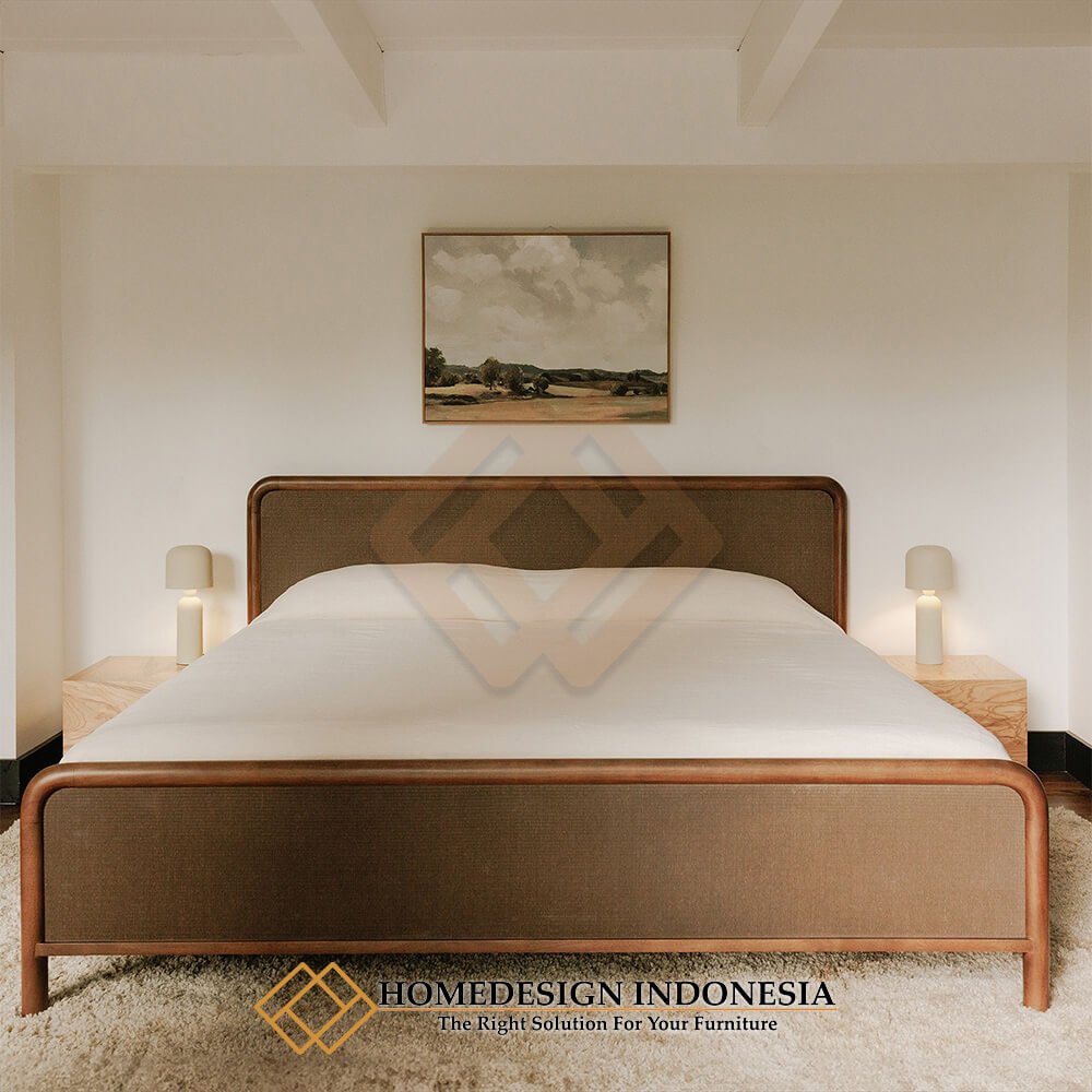 Tempat Tidur Minimalis Jepara Natural Kayu Jati Solid RF-429 Tempat Tidur Minimalis Jepara Natural Kayu Jati Solid RF-429