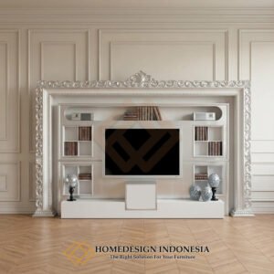 Bufet TV Ukiran Mewah Crown Carved Classic Style JF-438