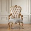 Desain Kursi Sofa Mewah Santai Carved Gold Glossy JF-443