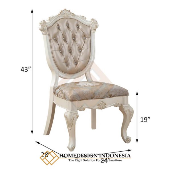 Harga Kursi Makan Mewah Solid Duco Elegant Luxurious Carved JF-424.2