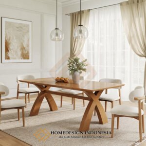 Harga Meja Makan Minimalis Jepara Kayu Jati Solid Premium JF-399
