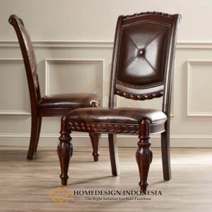 Kursi Makan Jati Mewah Klasik Ukiran Jepara Solid Premium Wood JF 422