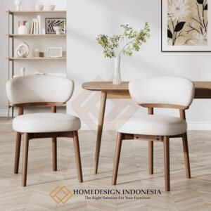 Kursi Makan Jati Minimalis Modern Oscar Leather Luxury JF-417