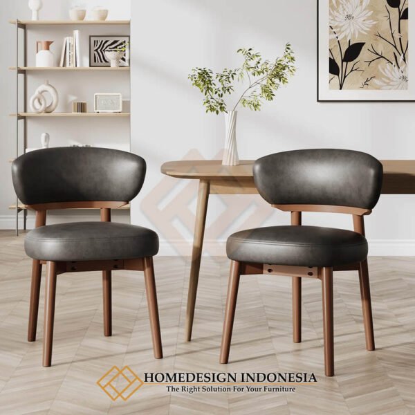 Kursi Makan Jati Minimalis Modern Oscar Leather Luxury JF-417.1