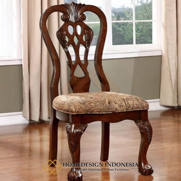 Kursi Makan Mewah Kayu Jati Klasik Luxury Carved JF-421