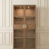 Lemari Pajangan Kaca Minimalis Jepara Kayu Solid Rustic Design JF-432