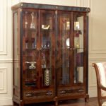 Lemari Pajangan Kayu Jati Mewah Marquetry Natural Salak Brown JF-428 3 Lemari Pajangan Kayu Jati Mewah Marquetry Natural Salak Brown JF-428