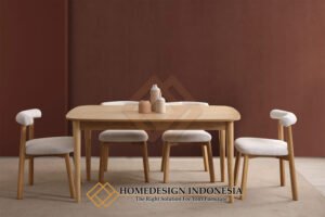 Meja Makan Jepara Minimalis Exclusive Solid Premium Teak Wood JF-415