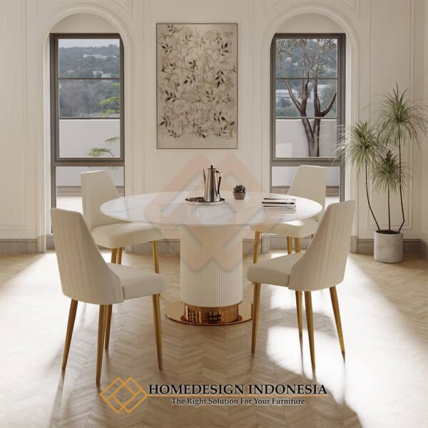 Meja Makan Minimalis Bundar Modern Interior Design JF-398