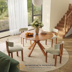 Meja Makan Minimalis Terbaru Kayu Jati Solid Premium JF-397