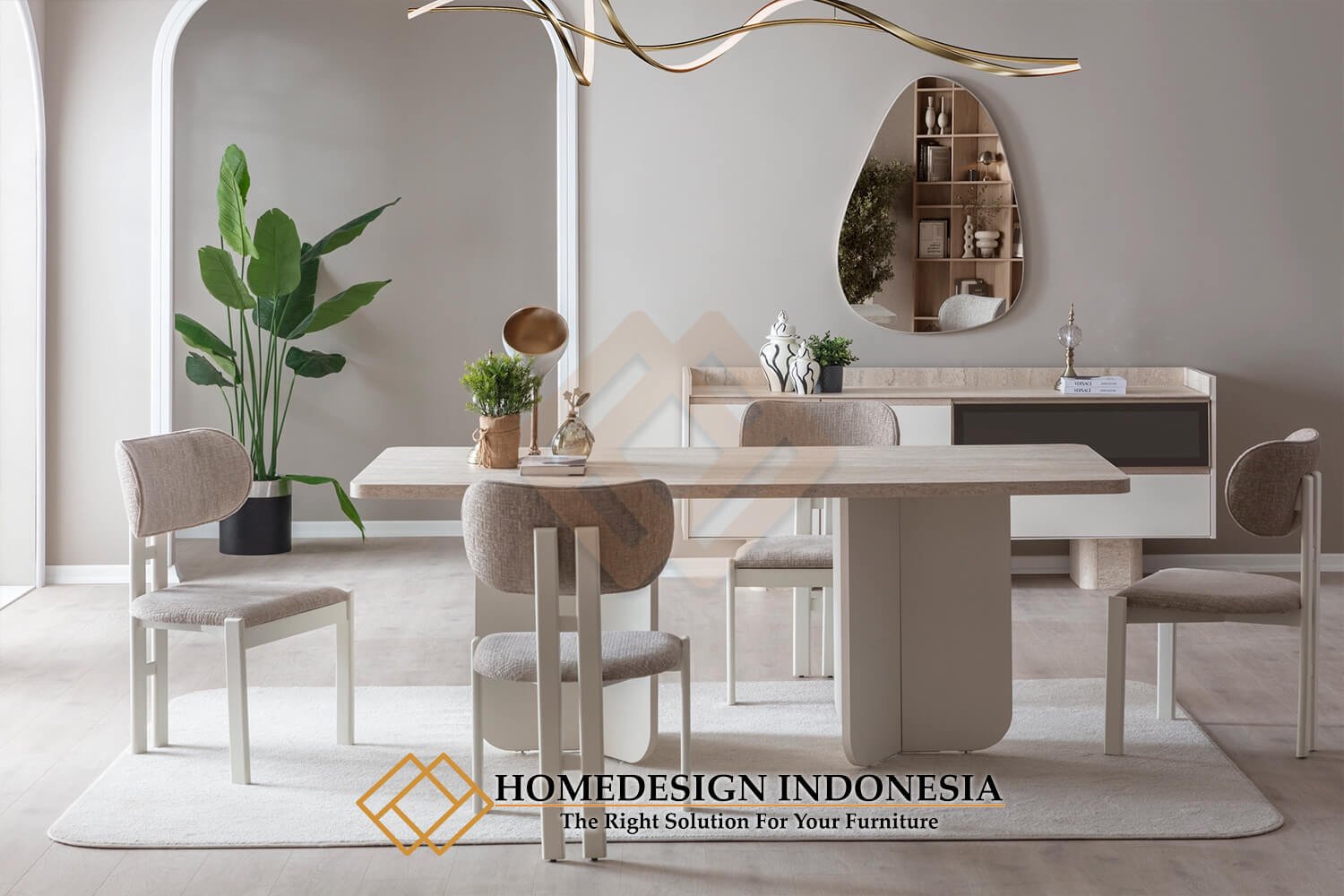 Meja Makan Minimalis Terbaru Model Ruangan Simple JF-414 Meja Makan Minimalis Terbaru Model Ruangan Simple JF-414