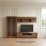 Meja TV Minimalis Jati Terbaru Simple Interior Living Room JF-436