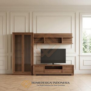 Meja TV Minimalis Jati Terbaru Simple Interior Living Room JF-436
