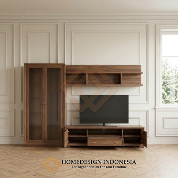 Meja TV Minimalis Jati Terbaru Simple Interior Living Room JF-436.1