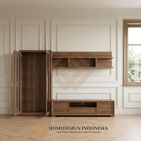 Meja TV Minimalis Jati Terbaru Simple Interior Living Room JF-436.2
