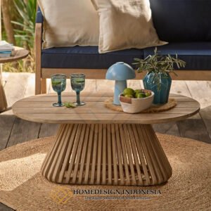 Meja Tamu Minimalis Jepara Kayu Jati Solid Rustic Design JF-408