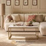 Meja Tamu Stainless Minimalis Top Carara Marble JF-407