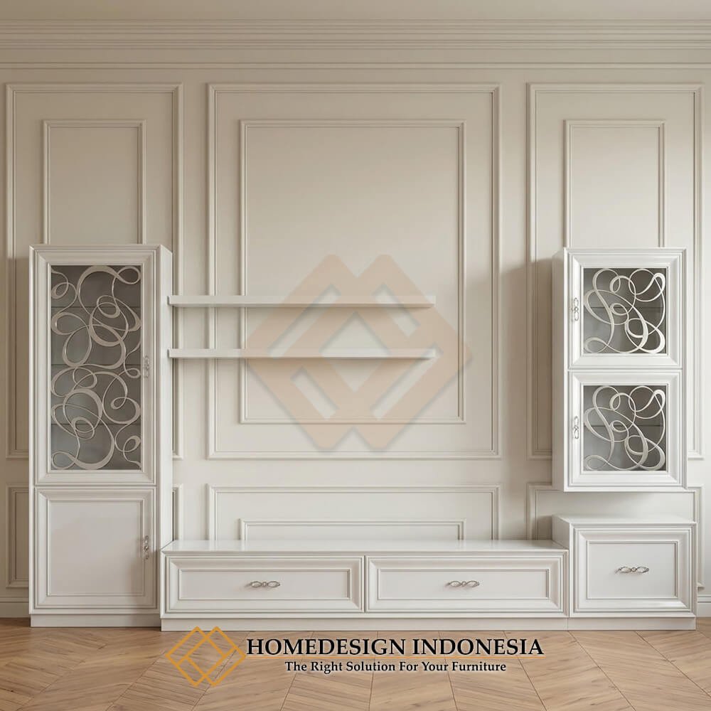 Set Meja TV Minimalis Putih Modern Design Furniture Jepara JF-435 2 Set Meja TV Minimalis Putih Modern Design Furniture Jepara JF-435.2