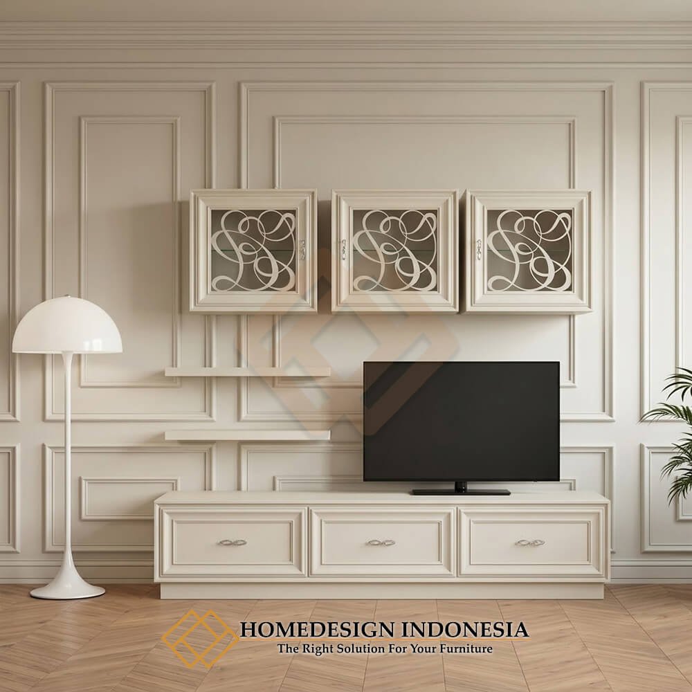 Set Meja TV Minimalis Putih Modern Design Furniture Jepara JF-435 Set Meja TV Minimalis Putih Modern Design Furniture Jepara JF-435