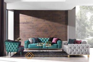 Sofa Tamu Minimalis Mewah Elegant Fabric Turkish Style JF 409