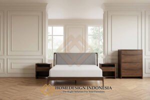 Tempat Tidur Minimalis Jati Solid Dark Premium Salak Brown JF-450