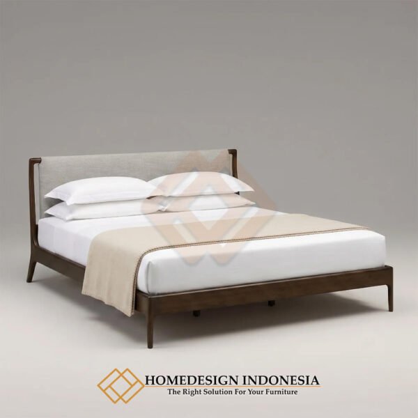 Tempat Tidur Minimalis Jati Solid Dark Premium Salak Brown JF-450.1