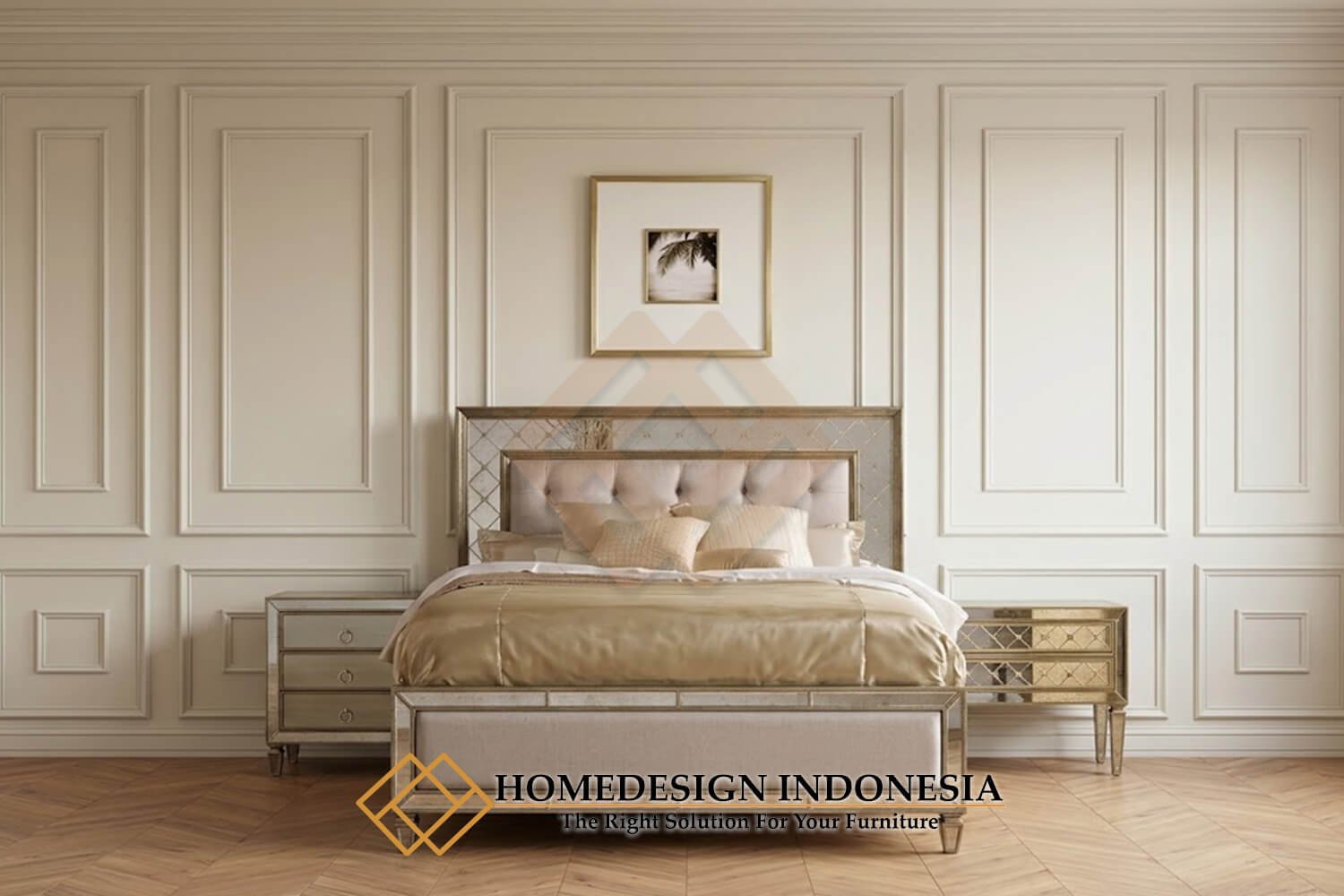Tempat Tidur Minimalis Mewah Elegant Glass Design JF-449 Tempat Tidur Minimalis Mewah Elegant Glass Design JF-449